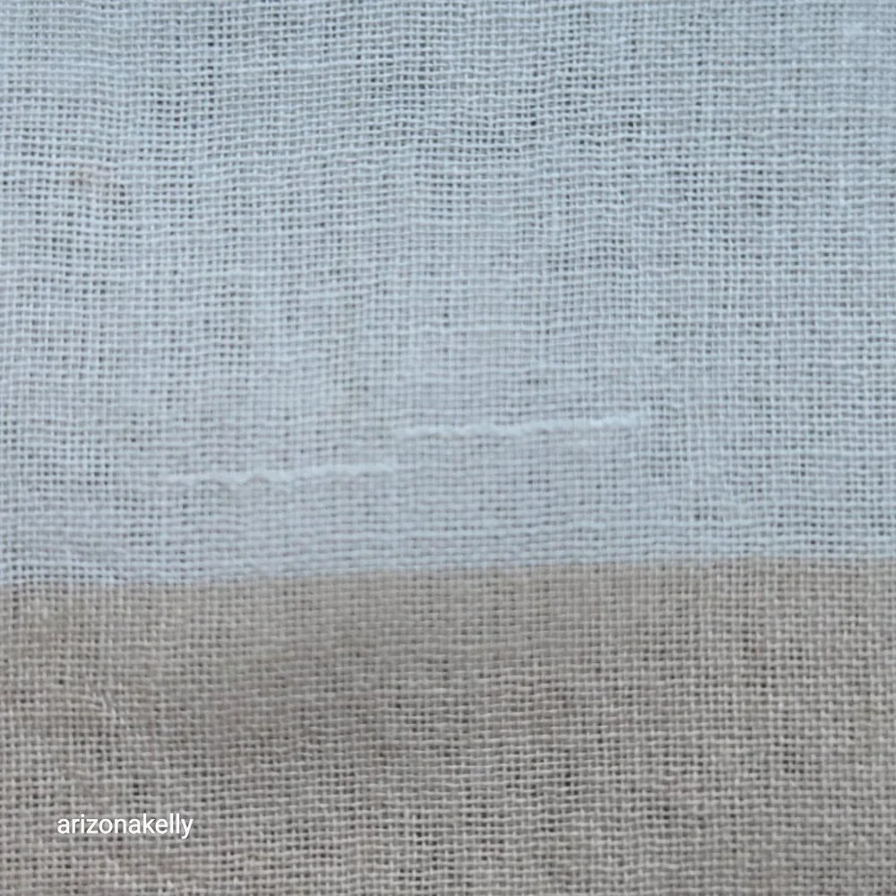 NWT Eileen Fisher Organic Cotton Striped Scarf Tan and White
